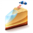 Кусочек торта из песка